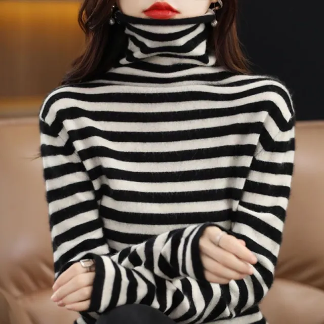 New Striped Ruffled neck Thermal Top Made From Teddy Fleece Black - Shop at LoveMi