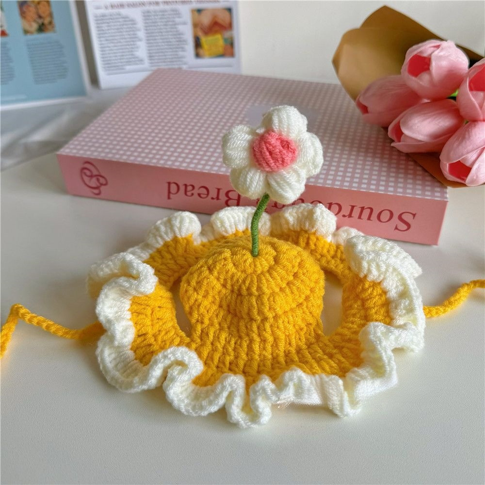 Pet Hat Dog And Pet Headwear Cute 3D Knitted Wool Bonnet Finished Cat Item