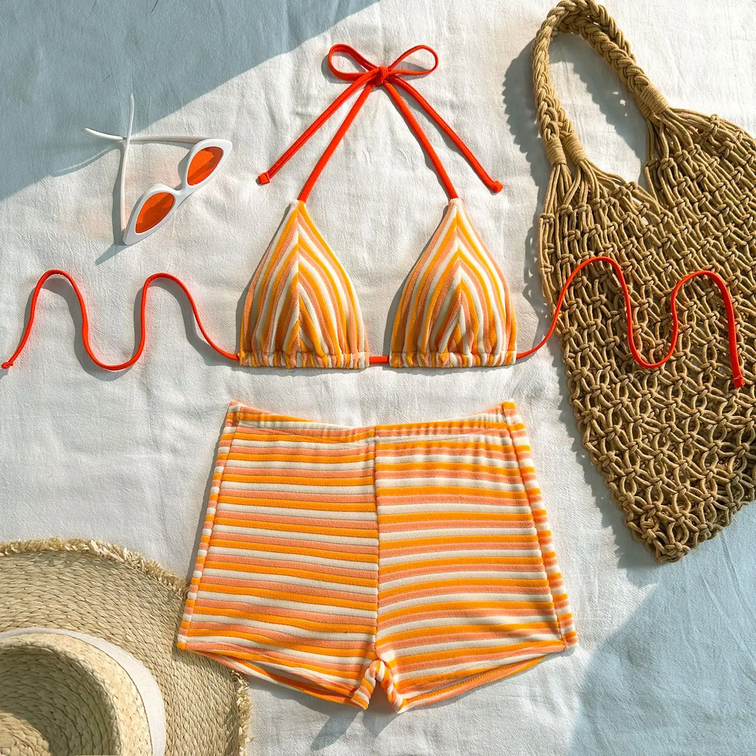 Sexy Striped Two-piece Bikini