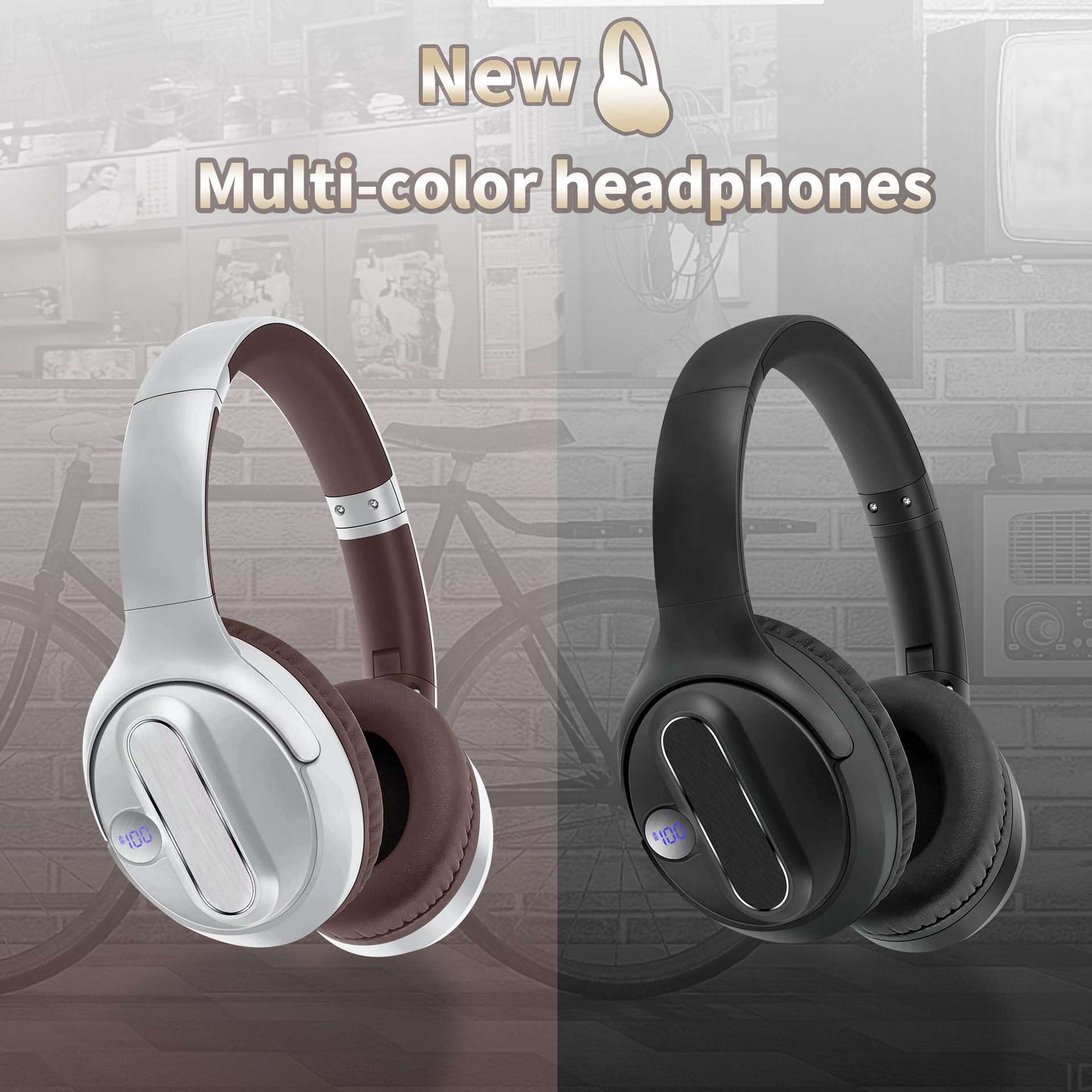 Headset Wireless Bluetooth Headset Power Digital Display - Image 4