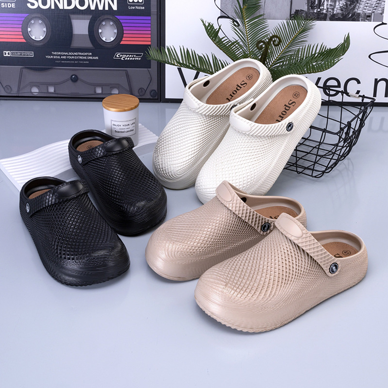 Mens Waterproof Soft-Soled Half Slippers For Outdoor Wear