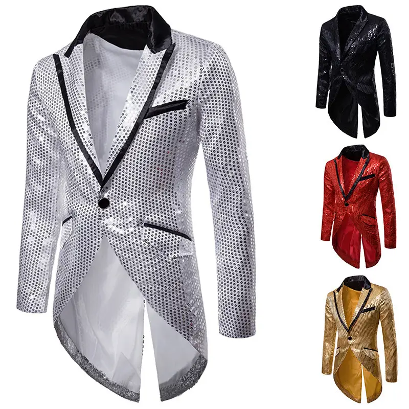 Springautumn Sequin-decorated Suit Jacket