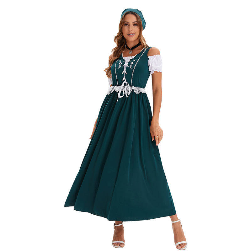 891 Green Skirt Headscarf