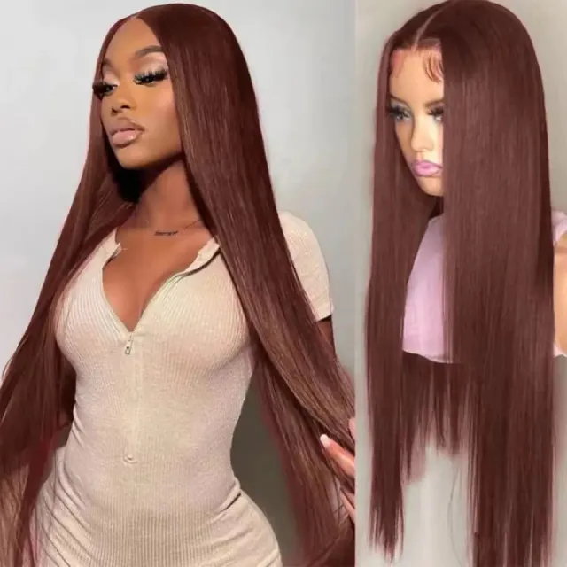 Front Lace Mid length Straight Hair Women's High Temperature Synthetic Fiber Wigs F0562Bug - Shop at LoveMi