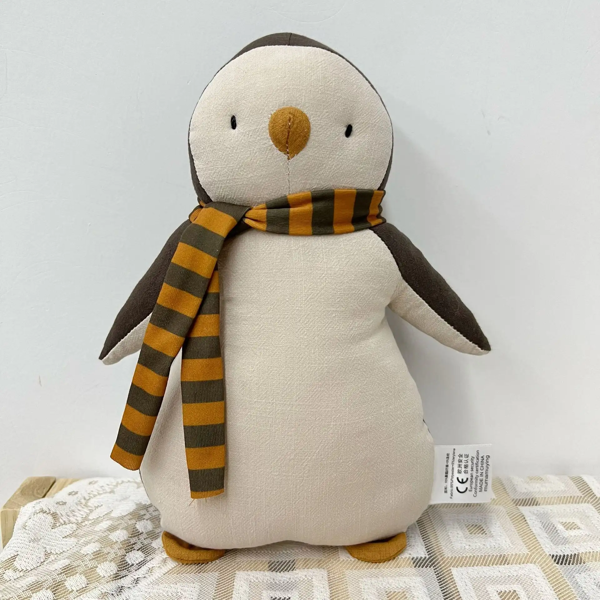 Cute Pillow Baby Comfort Fabric Penguin Doll
