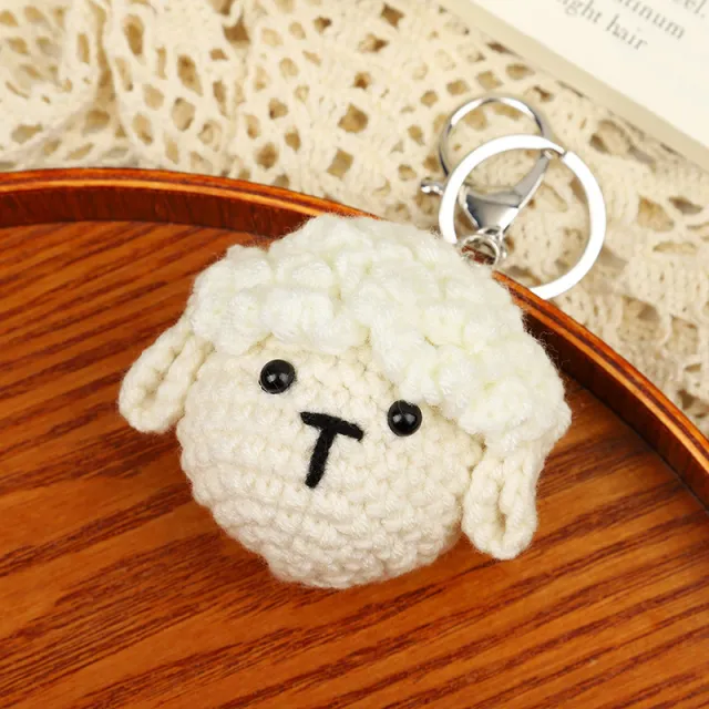 Cartoon Animal Car Key Ring Wool Woven Bag Package Pendant Style F - Shop at LoveMi
