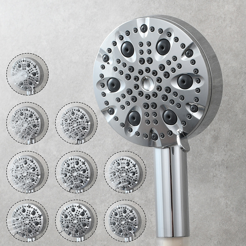 Bathroom Shower Head With Nine Settings And Filtration Function