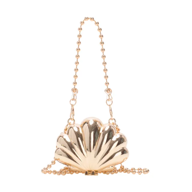 Mini Lip Bag One Shoulder Crossbody Fashion Flowers Gold - Shop at LoveMi