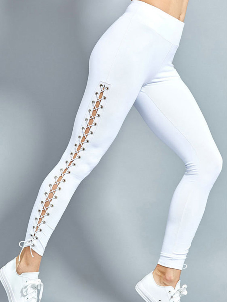 Title 5, Stretchy Plus Size Ripped Leggings for Women. C...