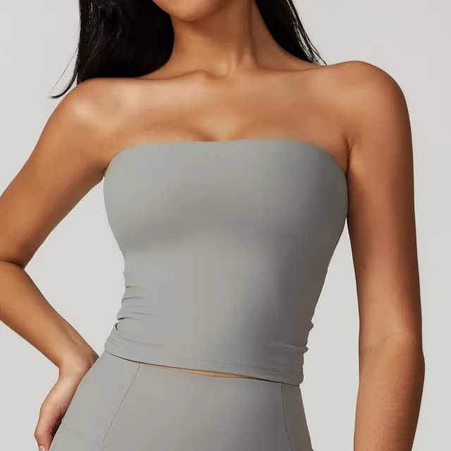 Non slip Tube Top Beauty Back Exercise Underwear Women Rhino Gray - Shop at LoveMi