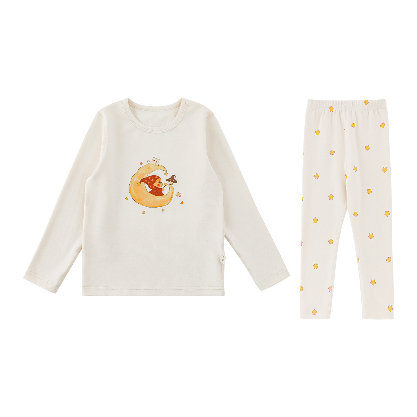 Cartoon-print Cotton Girls' Underwear And Pajama Set