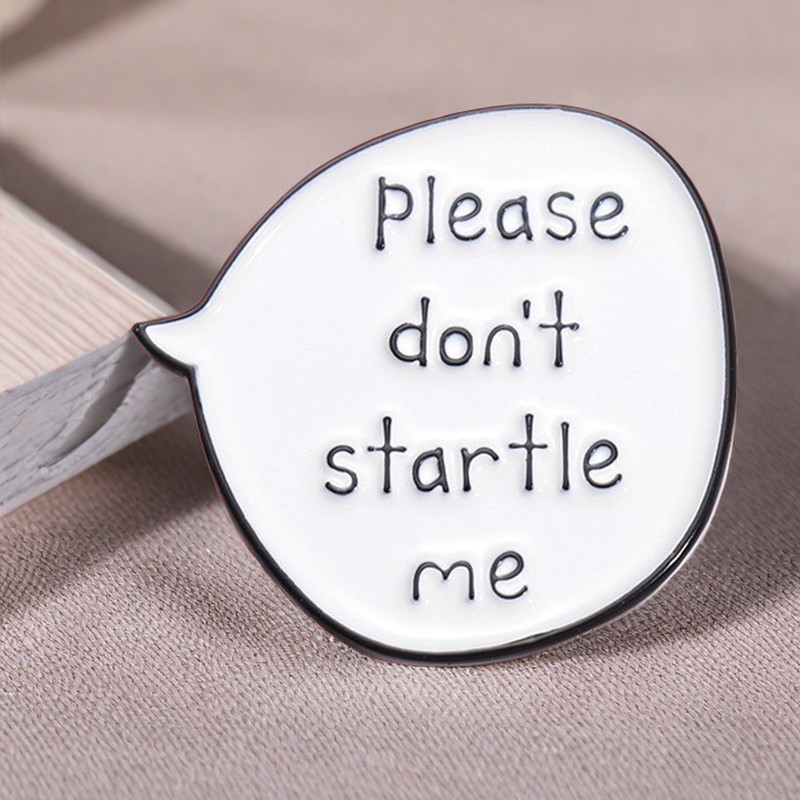 Inspirational English Metal Badge Letter Brooch