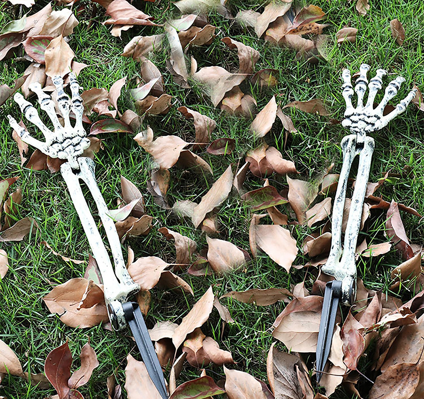 Title 6, Halloween Decorations Simulation Hand Bone Skel...