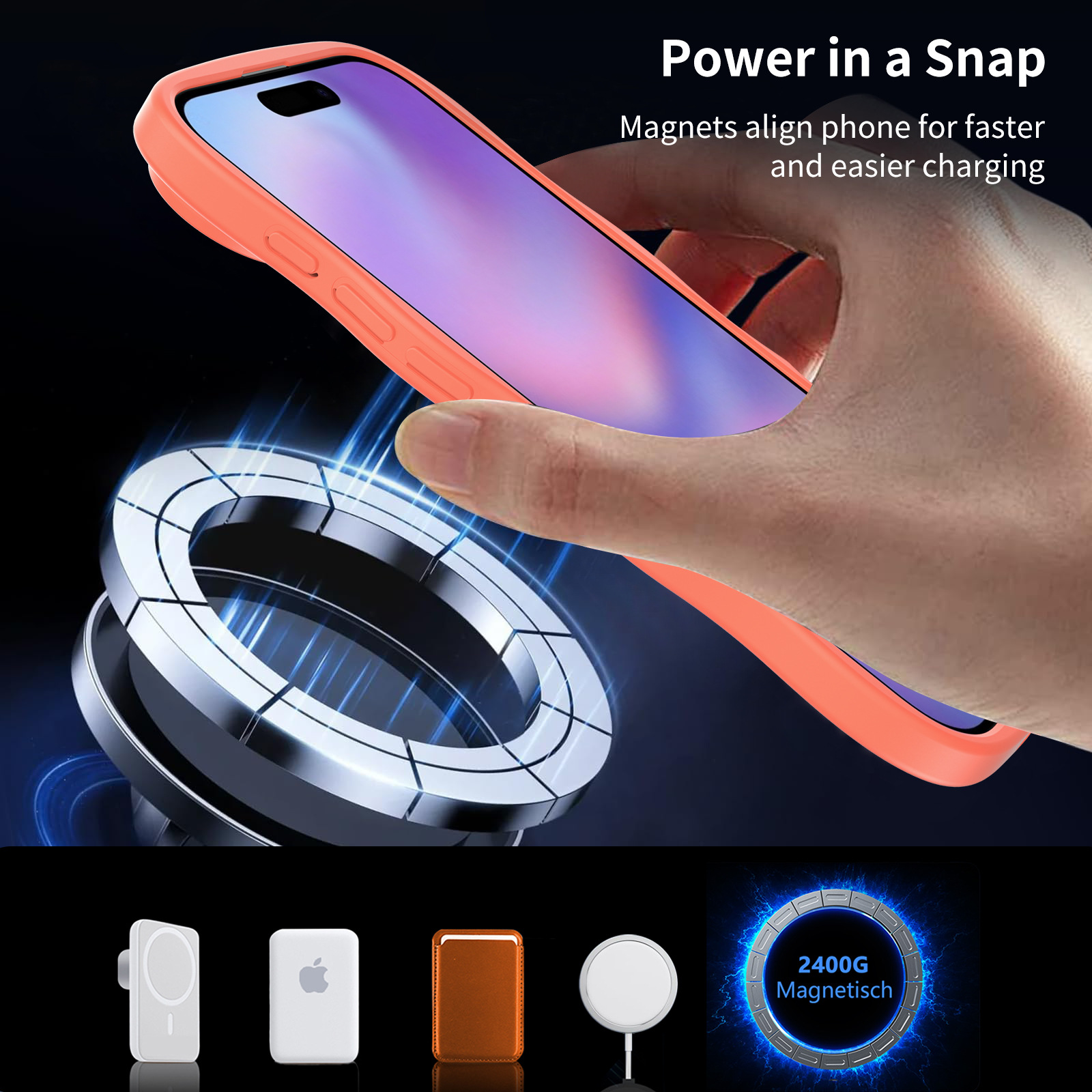 Wave Lines Skin Feeling Two-in-one Magnetic Suction Phone Case - Image 4