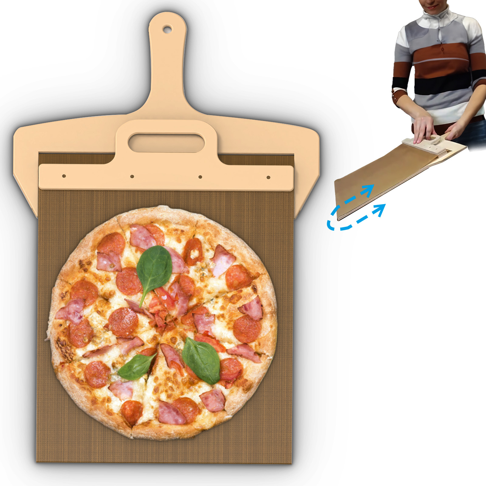 Title 5, Baking Utensils Sliding Pizza Shovel Storage Board