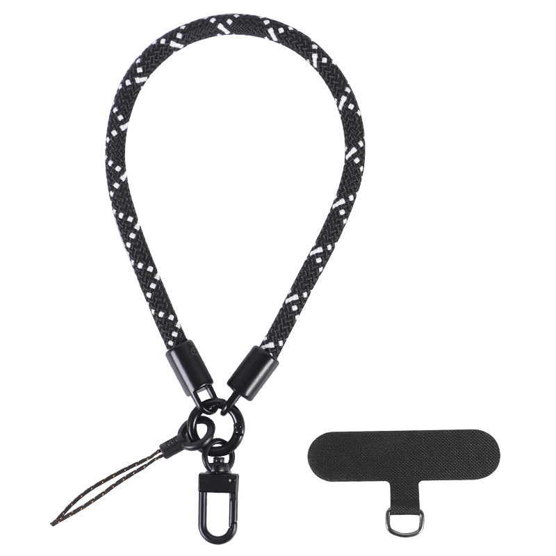 Mobile Phone Short Polyester Rope Anti-theft Wrist Strap Keychain