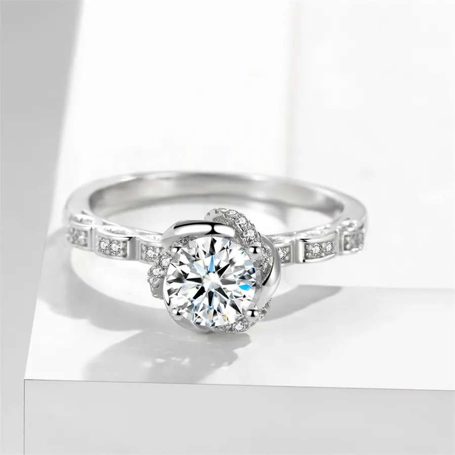 Bud 1 Karat Rhinestone Ring Women
