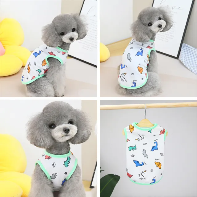 Pet Clothing Dog Cat Spring And Summer Clothing White - Shop at LoveMi