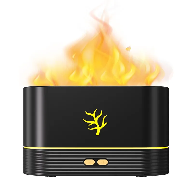 Flame Humidifier USB Smart Timing LED Electric Aroma Diffuser Simulation Fire Night Lamp Home Decor – image 7
