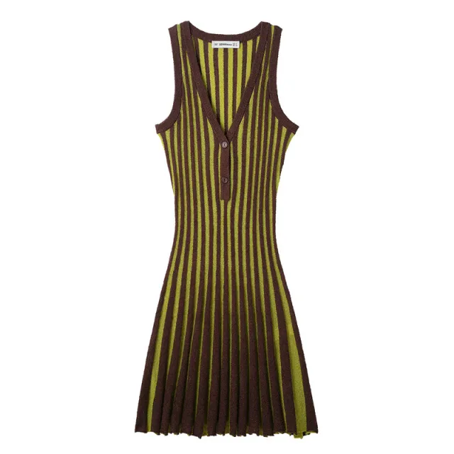 European And American Style Fashion Sexy Striped Knitted Dress - Shop at LoveMi