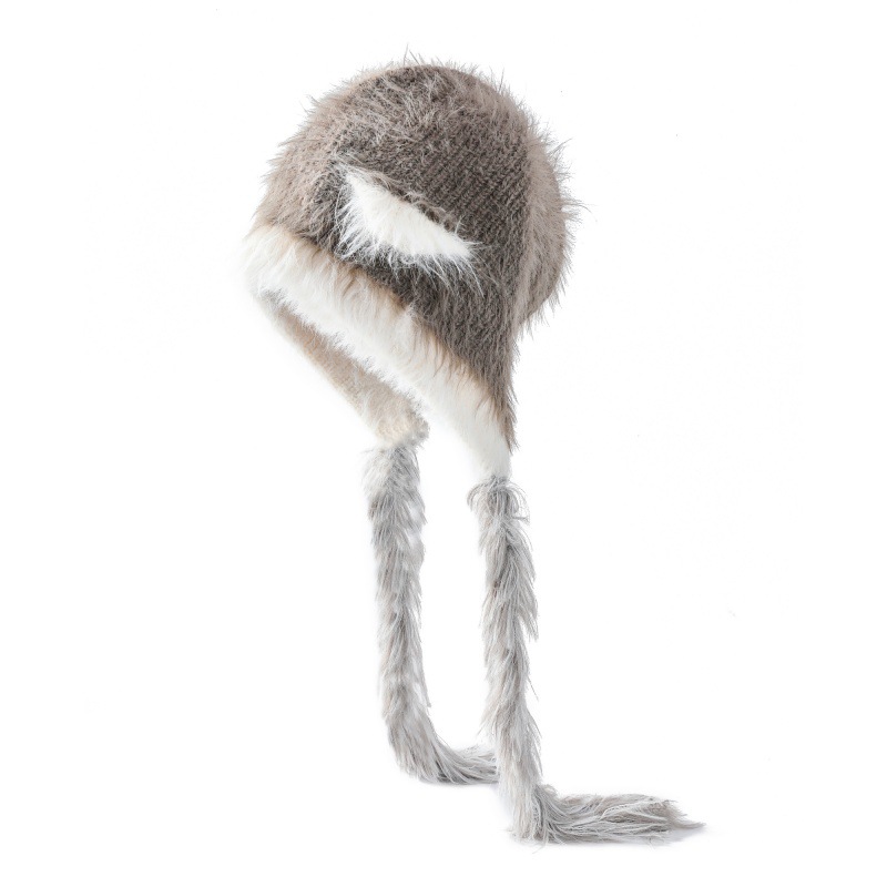 Cat Ears Mink Wool Ear-Protection Knitted Hat — Cozy Animal Ear Beanie