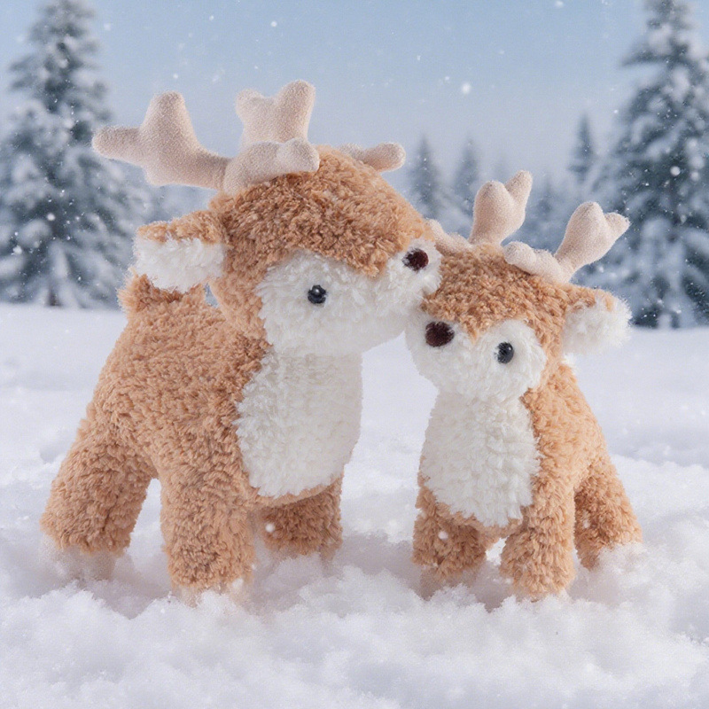 Moose Plush Toy Christmas Reindeer Stuffed Doll Ornament