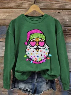 Christmas Element Printed Round-neck Non-hoodie Sweater - G7Z3913 Style-M - View 1