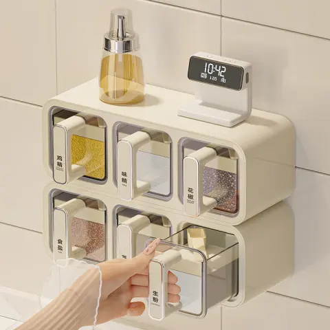 Household Kitchen Wall Hanging Decoration Type Condiment Storage Box
