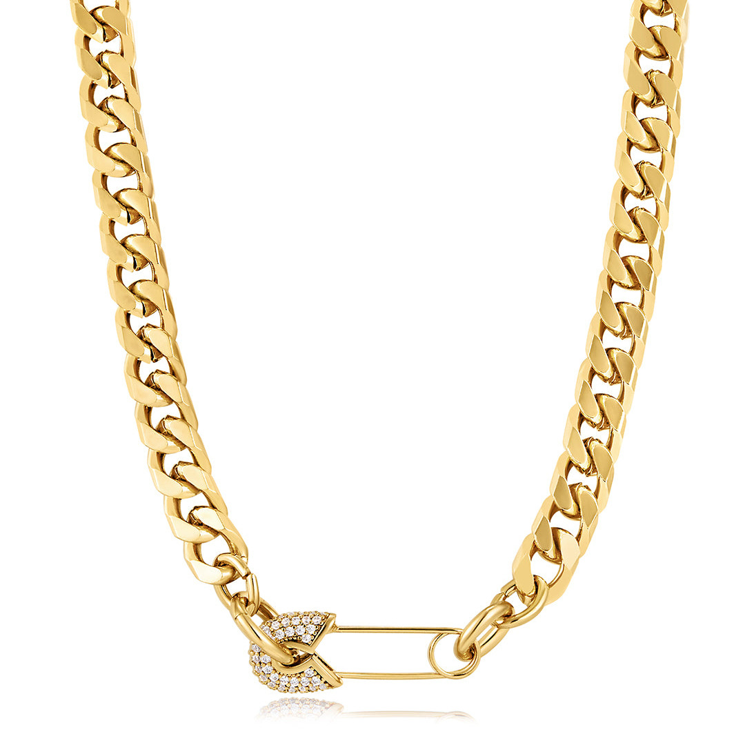 Necklace Female Micro Inlaid Zircon Clip