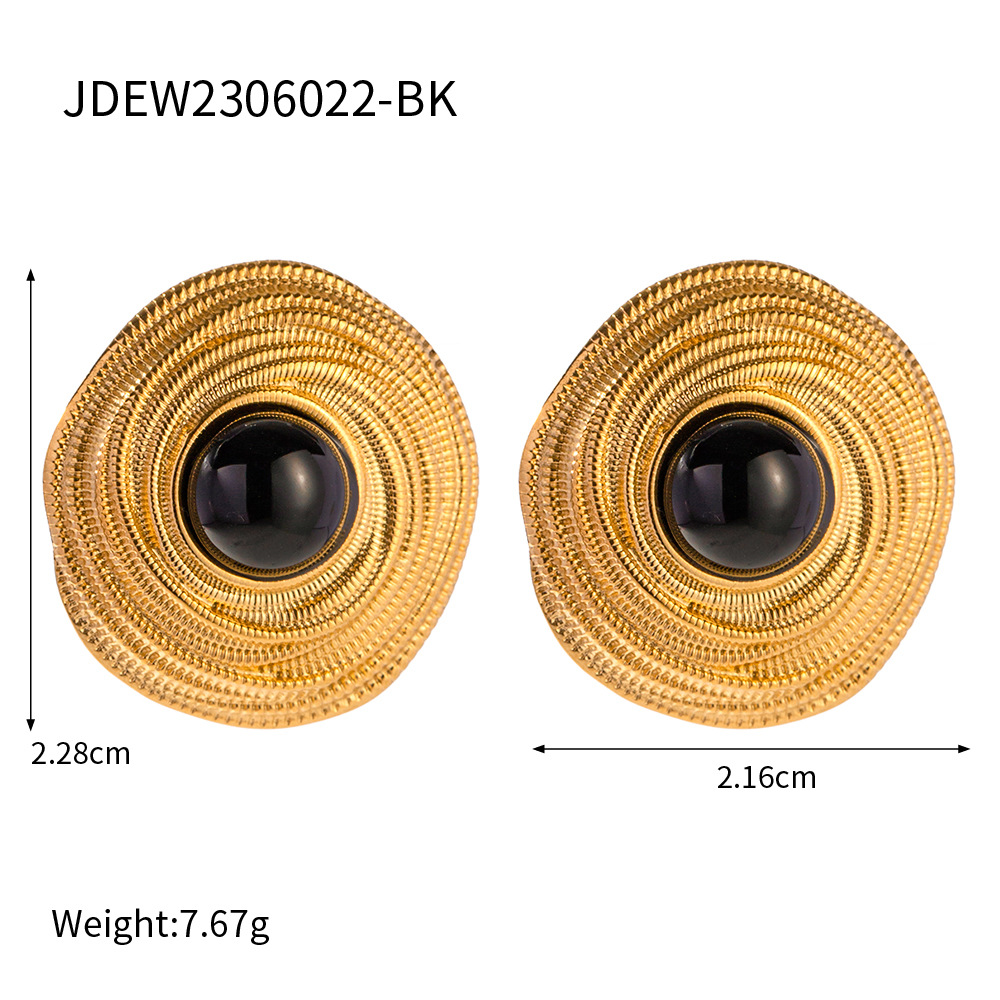 Personalized Retro Coil Ear Studs High-grade Female