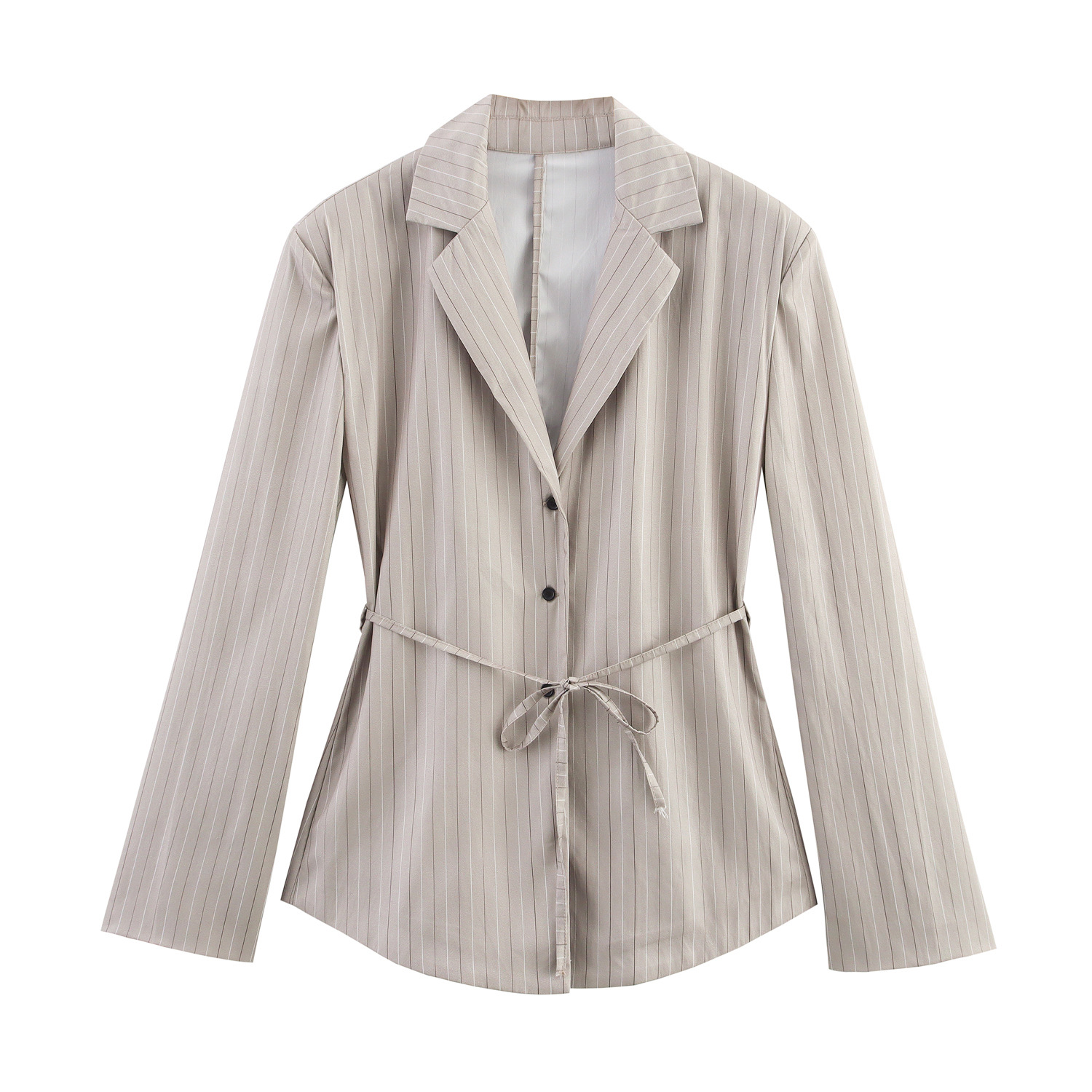 Thin Belt Suit Jacket Strap Mini Culottes Khaki Blouse - Shop at LoveMi