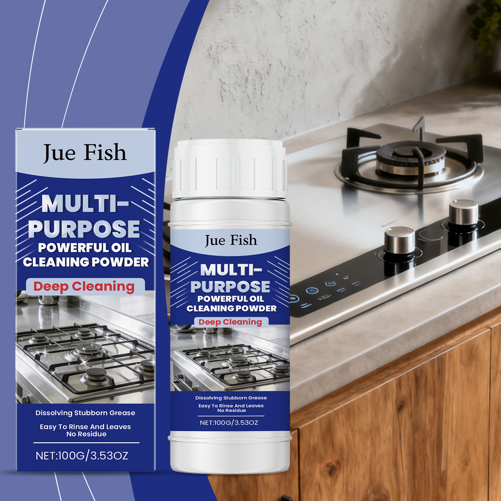 Heavy-duty Kitchen Cleaning Powder For Grease And Grime