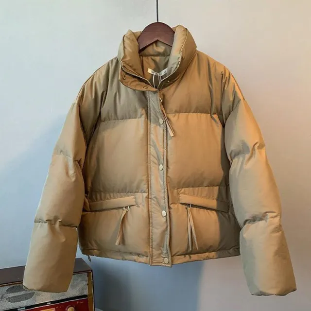 Coat Women's Bread Coat Loose Padded Jacket Brown - Shop at LoveMi
