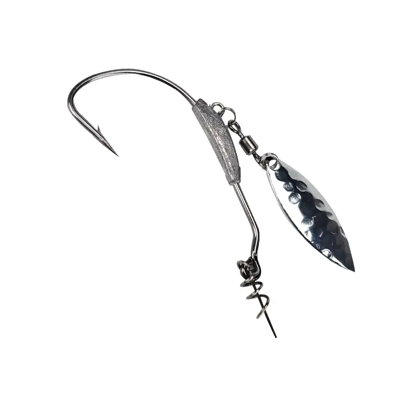 Nude-colored Leaded Crankbait With A Wide-bellied Crank Hook And A Metal Blade Lure