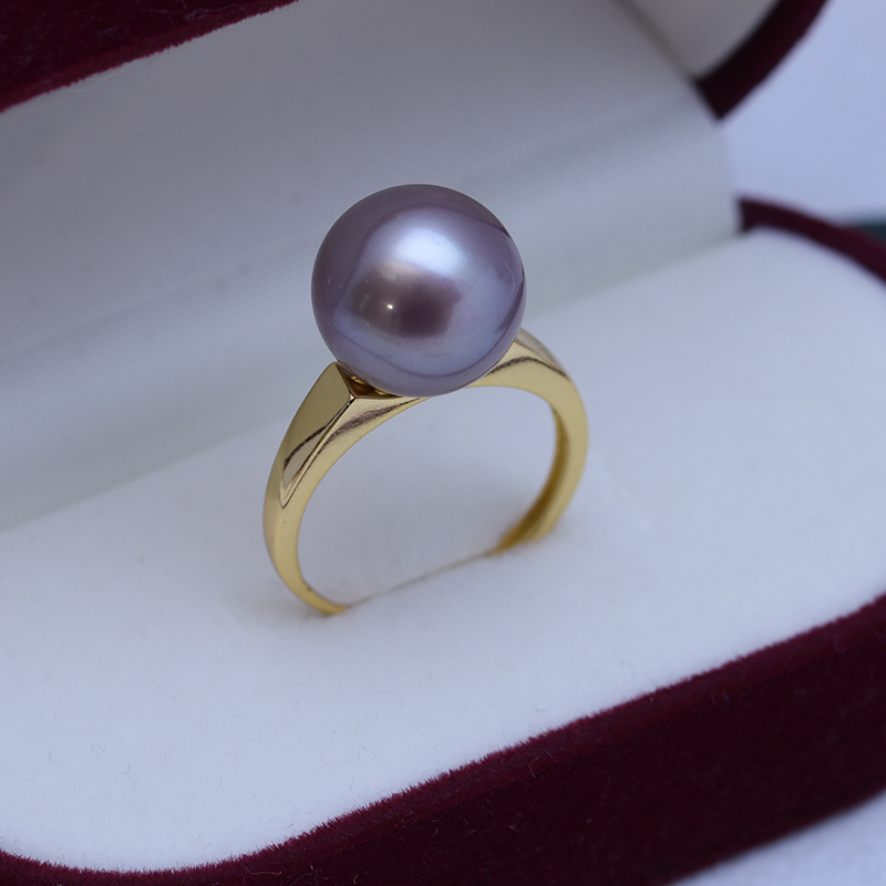 S925 Gold Purple Pearl