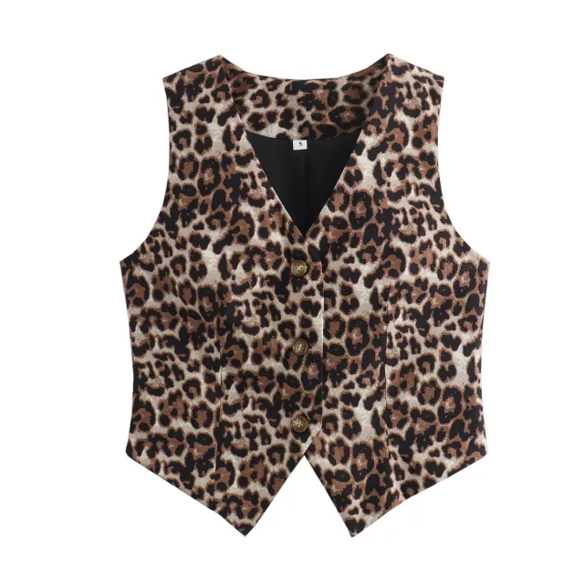 European And American Personalized Fashion Short Animal Pattern Vest Color S - Shop at LoveMi