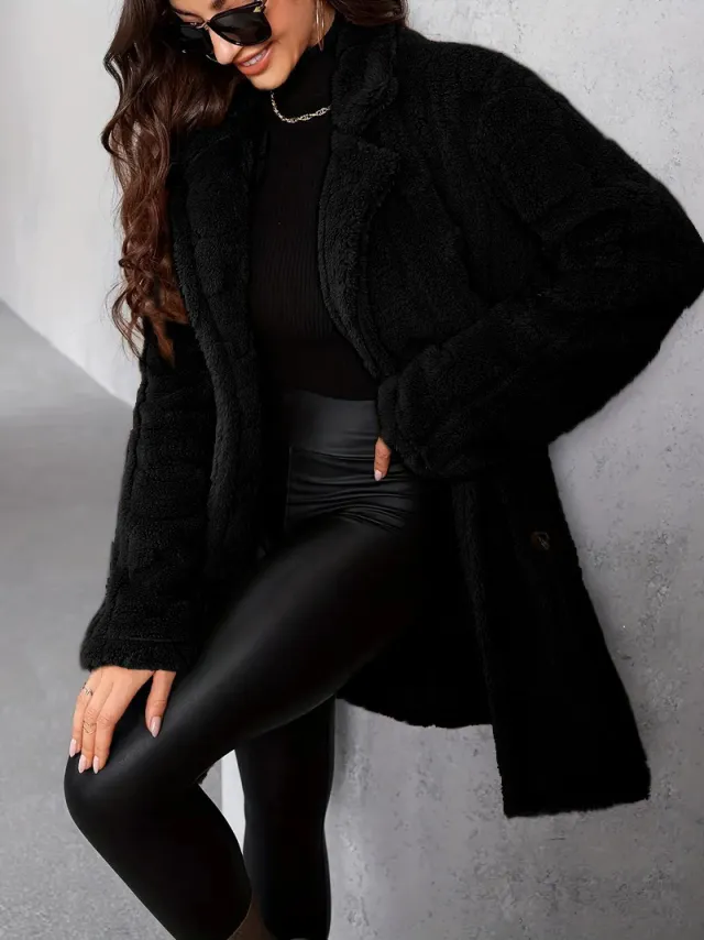 Fashion Personality New Loose Overcoat Women Black - Shop at LoveMi