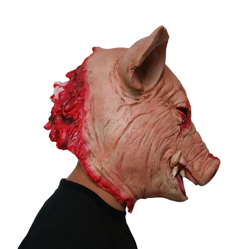 Halloween Horror Latex Rotten Face Pig Head Mask — foto 2