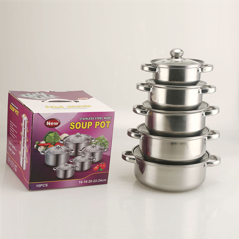 Stainless Steel Wire Handle Milk Pot Soup Pot Steamer Suit