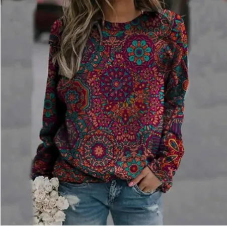 Comfortable Casual Loose Round Neck Sweater 10Color - Shop at LoveMi