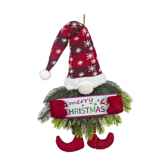 Christmas Big Pendant Snowflake Hat Pine Needle Hanging Piece Decoration Red - Shop at LoveMi