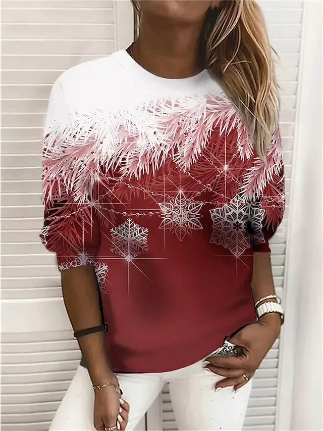 Autumn And Winter New Fashion Christmas Long sleeved Sweater Red - Shop at LoveMi