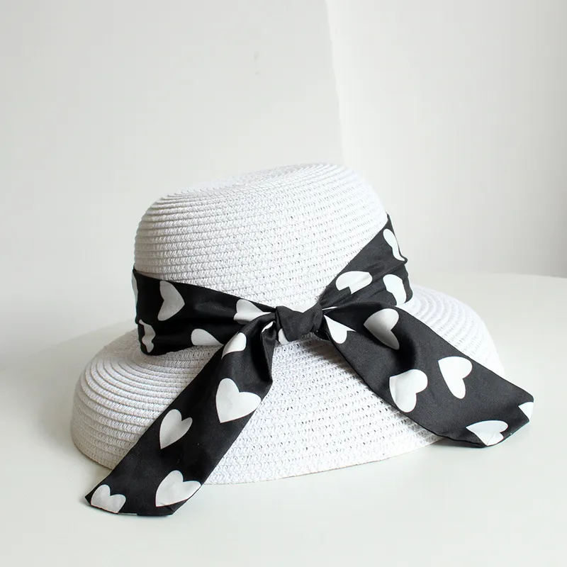Broad-brimmed Hat Seaside Beach Sun-proof - Black Ribbon