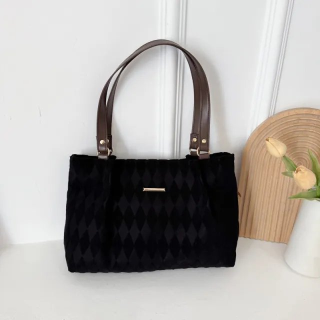 Casual Minimalist Stylish Tote Bag For Women Black - Shop at LoveMi