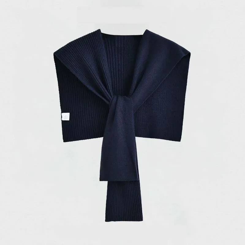 Thickened Air-conditioned Room Shawl Outer Match Women's All-match Neck Protection - Blue
