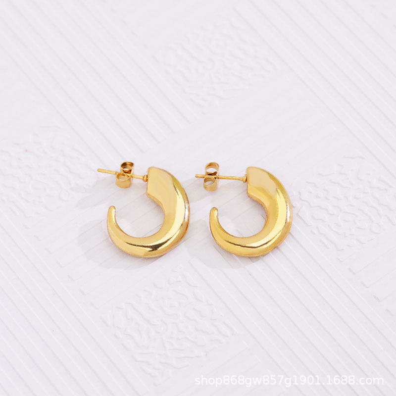 Tassel Ear Clip Female Earrings Stainless Steel Non-fading Niche Accessories Titanium Steel Ear Studs