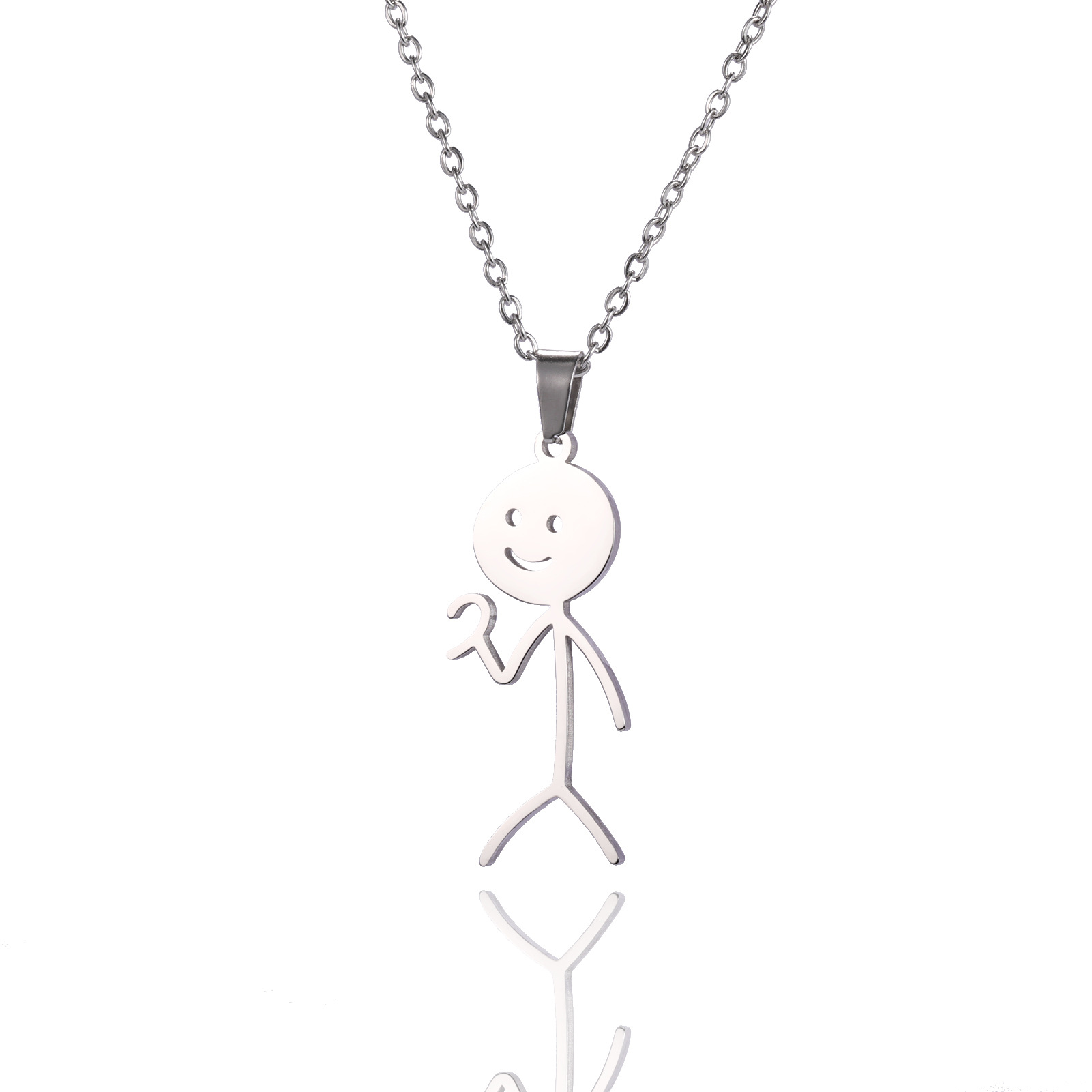 Love Sticker With Pendant Necklace