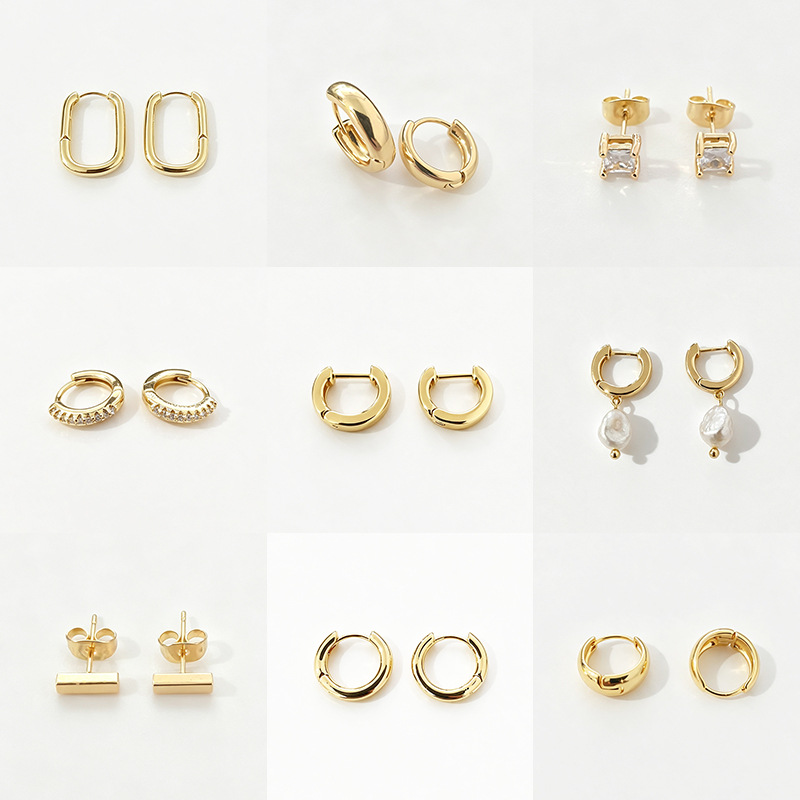 Minimalist Round Smooth Geometric Earrings Niche Style
