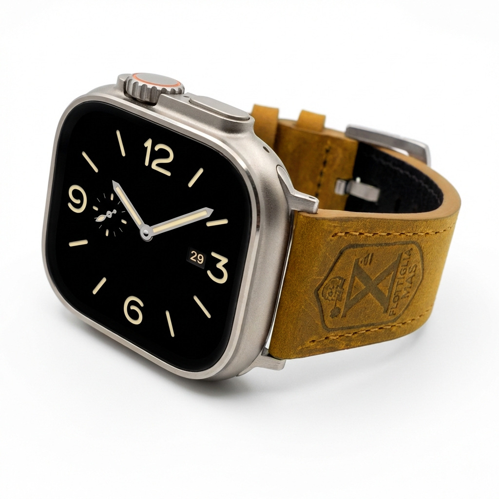 Vintage Crazy Horse Leather Watch Strap 3