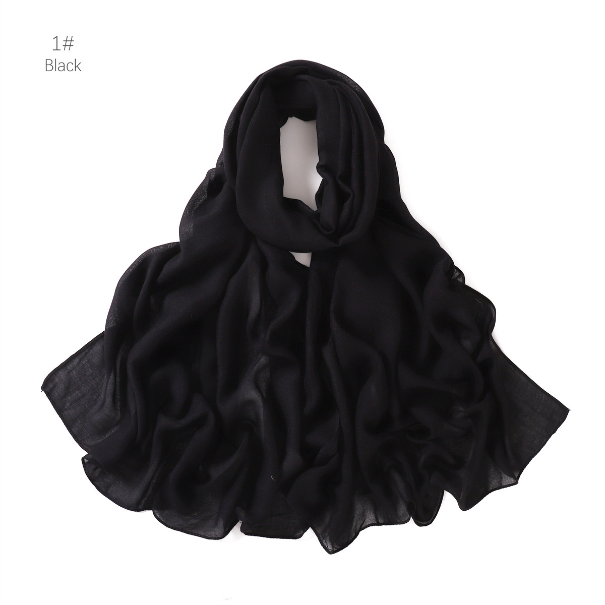 Modal Solid-color Thin-edged Breathable Headscarf